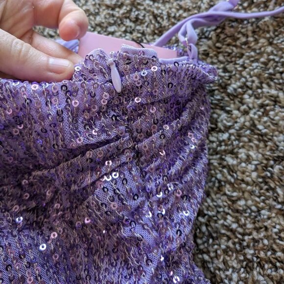 Hello Molly Purple Sequin Mini Dress - Picture 8 of 10
